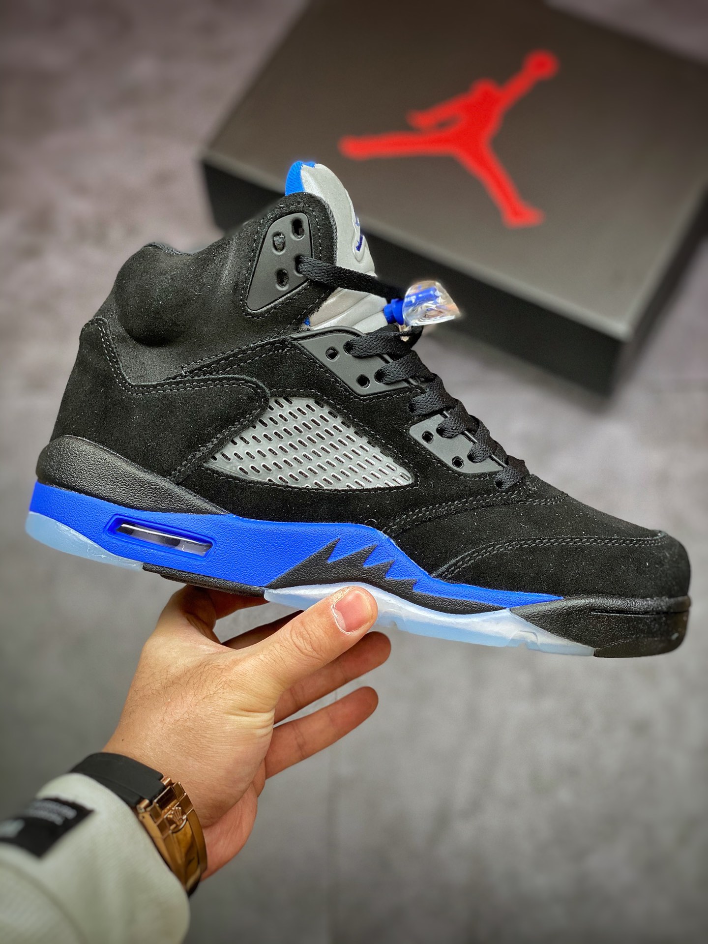 280 Air Jordan 5 ”Racer Blue” 高帮 黑蓝 AJ5 乔丹5代 CT4838-004