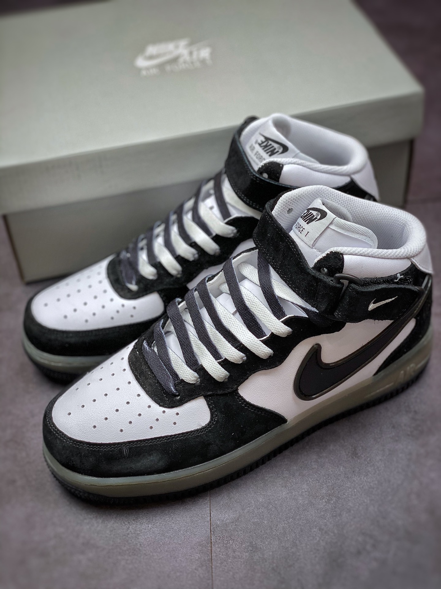 260 Nike Air Force 1 Mid 07 黑白 熊猫 果冻BC9825-101
