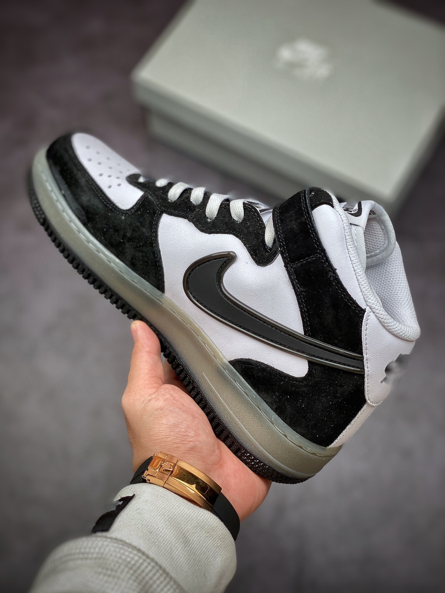260 Nike Air Force 1 Mid 07 黑白 熊猫 果冻BC9825-101