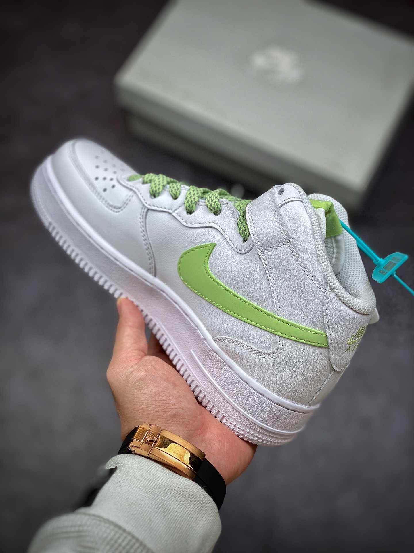 240 Nike Air Force 1 Mid 07 白绿中帮 366731-910