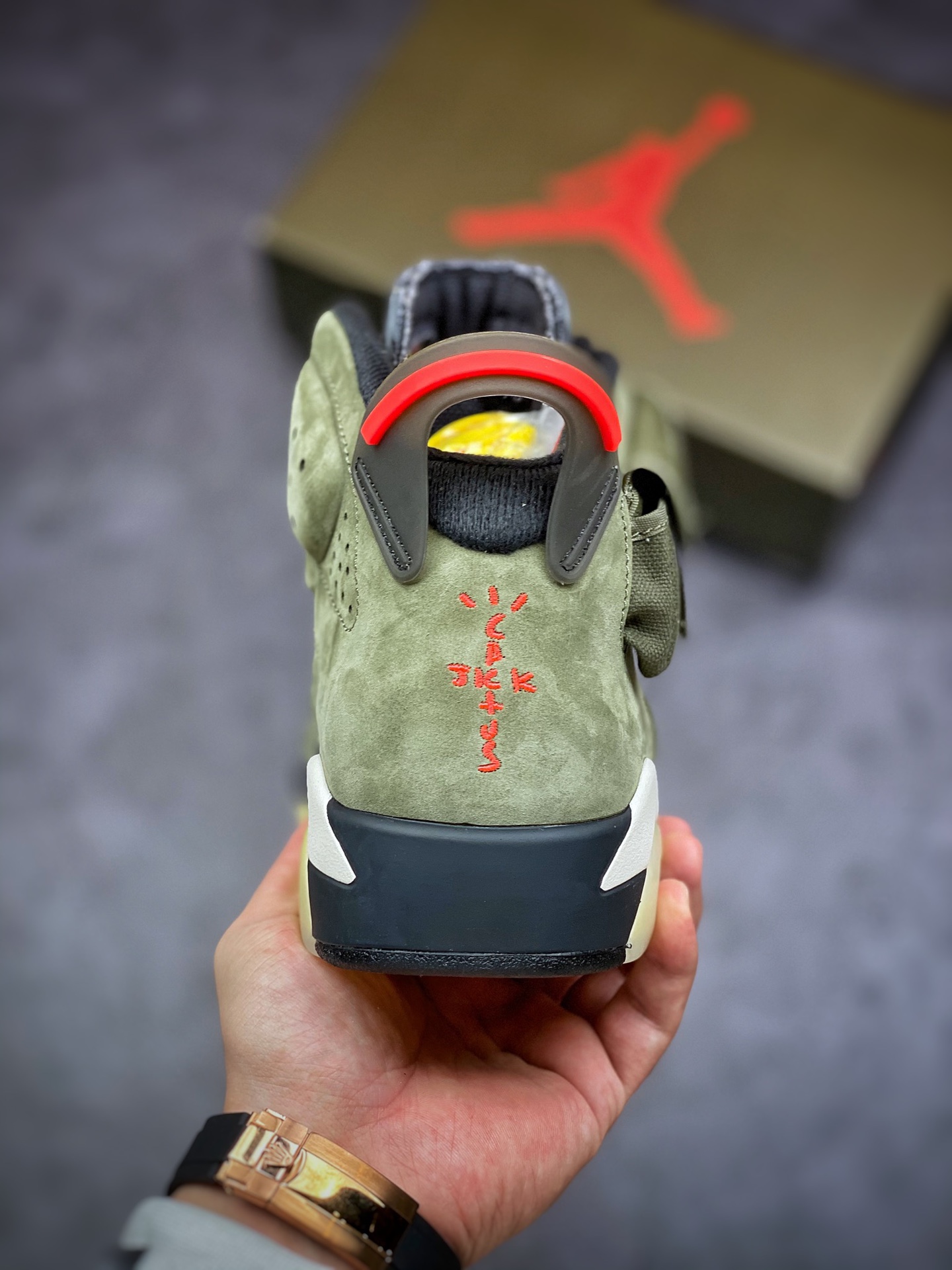 450 ＃纯原 Travis Scott x Air Jordan AJ6 3M口袋鬼脸联名军绿 CN1084-200