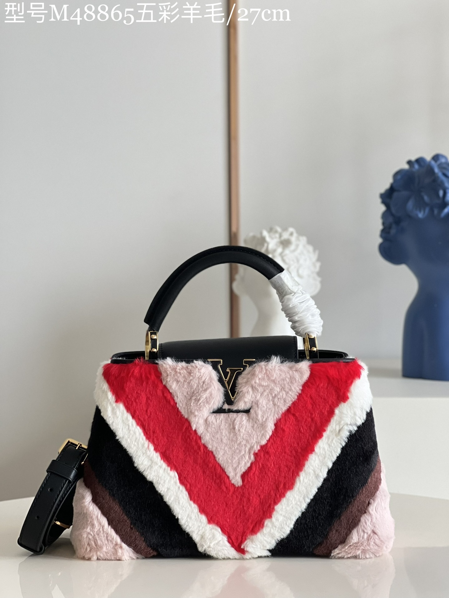 Louis Vuitton LV Capucines Bags Handbags Calfskin Cowhide Wool M48865