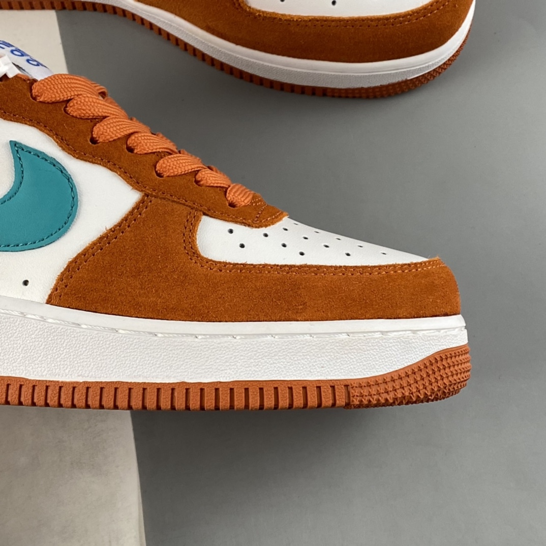 P200  NIKE Air Force 1’07 Low ”Athletic Club” 白橙色 空军一号低帮休闲板鞋 DH7568-800