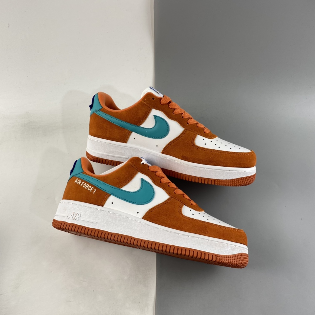 P200  NIKE Air Force 1’07 Low ”Athletic Club” 白橙色 空军一号低帮休闲板鞋 DH7568-800