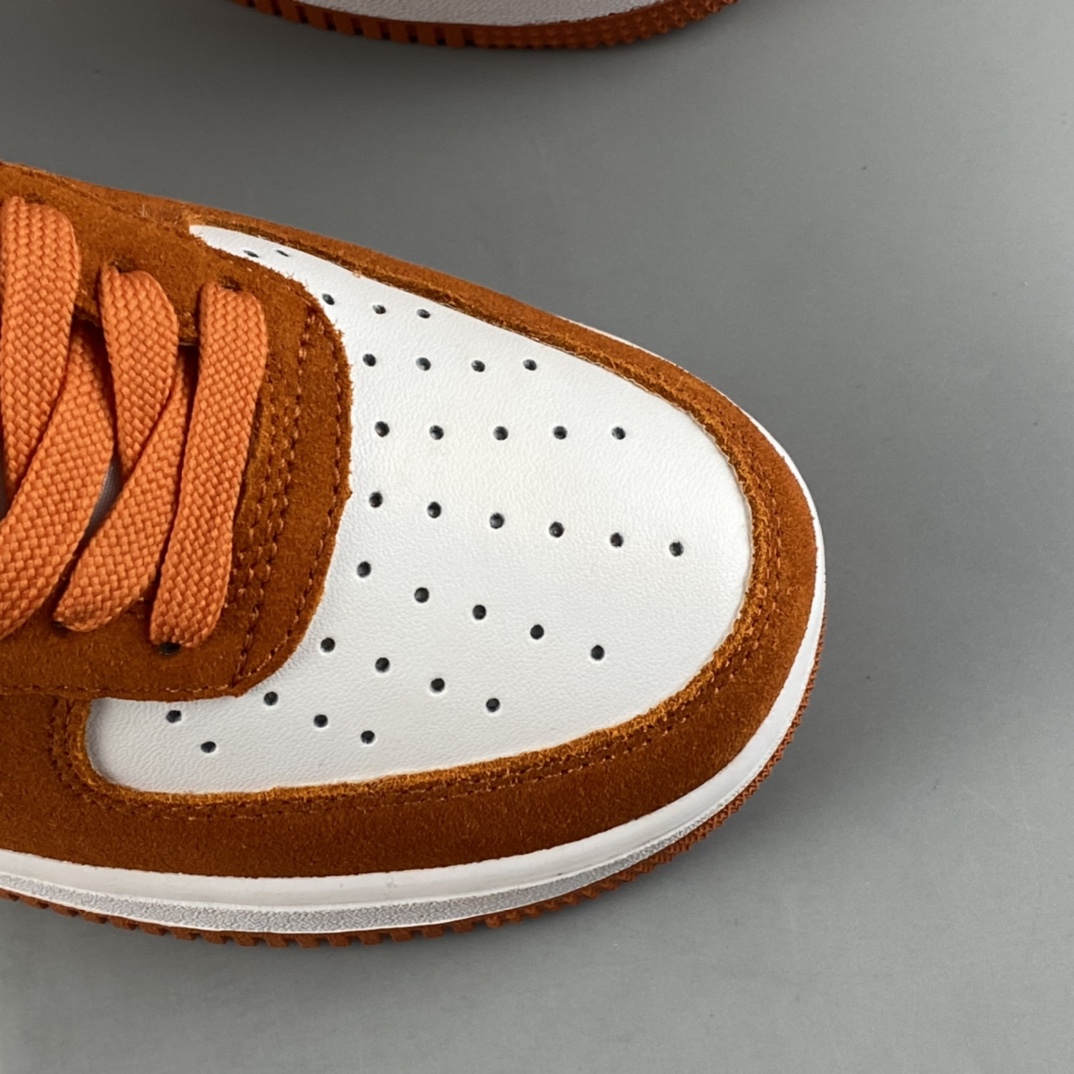 P200  NIKE Air Force 1’07 Low ”Athletic Club” 白橙色 空军一号低帮休闲板鞋 DH7568-800