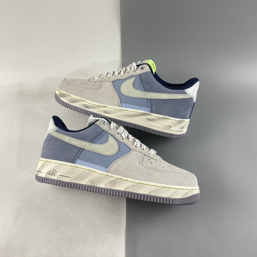 P220  NIKE Air Force 1’07 Low 水纹蓝 空军一号低帮休闲板鞋 DO2339-114