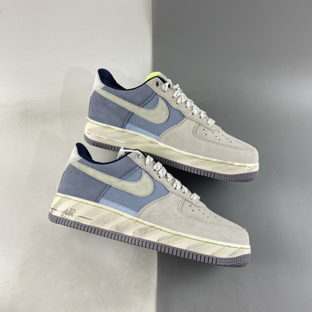 P220  NIKE Air Force 1’07 Low 水纹蓝 空军一号低帮休闲板鞋 DO2339-114