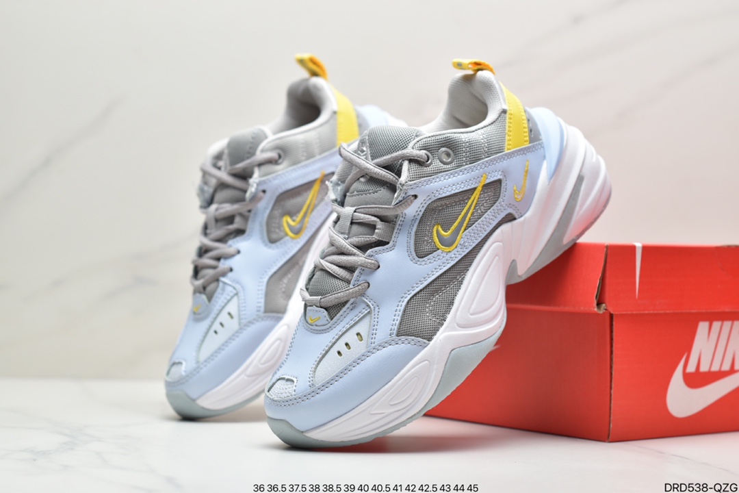 Nike M2K TeknoLux Denim Pack Retro Trend Versatile Travel Leisure Sports Dad Shoes Model AV4789