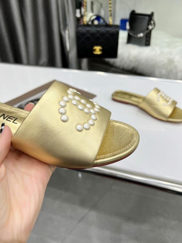 I0   Chanel 香奈儿 香奶奶22s 双c珍珠凉鞋。5—42码