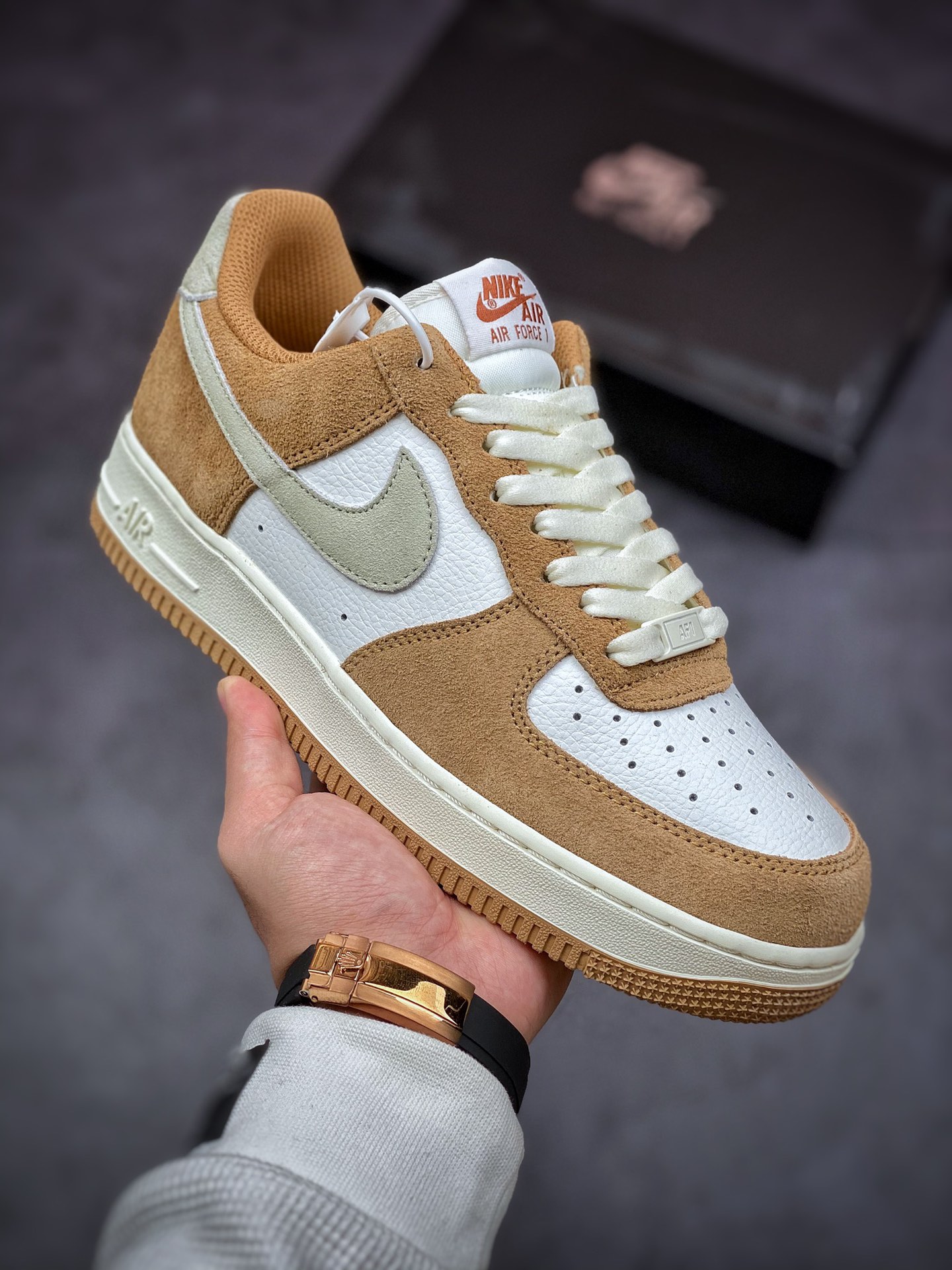 240 Nike Air Force 1 Low 07 白棕拼接BQ8988-104