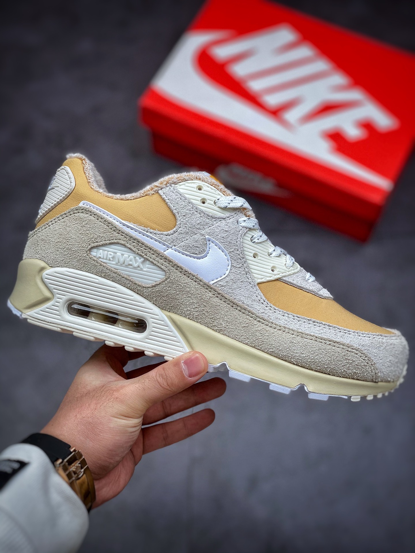 200 平台专供 NIKE Air Max 90 白灰褐 Max90系 DC5271-737
