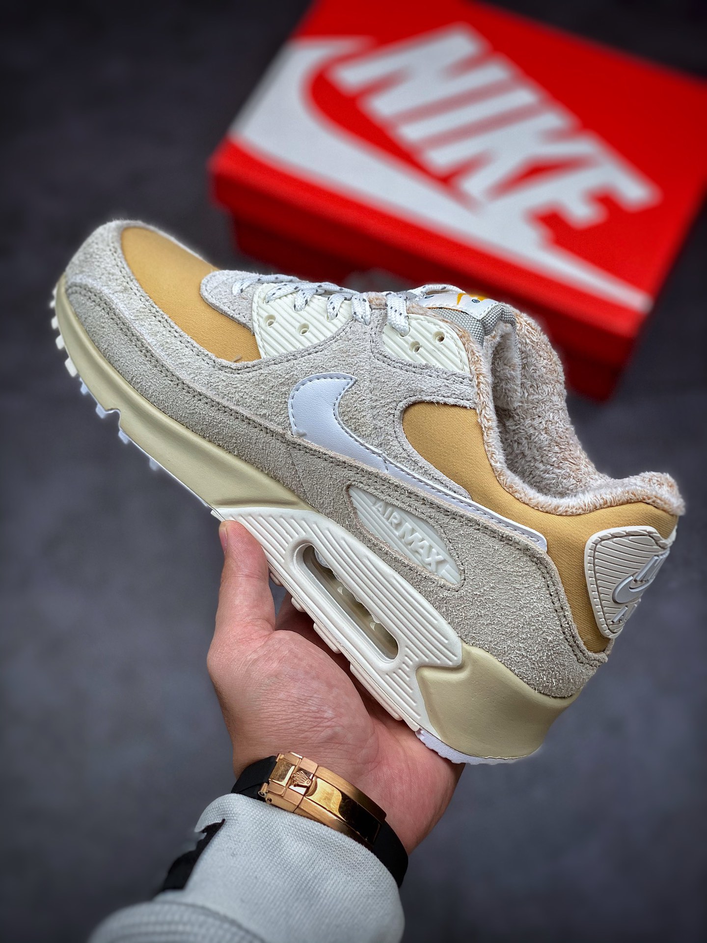 200 平台专供 NIKE Air Max 90 白灰褐 Max90系 DC5271-737