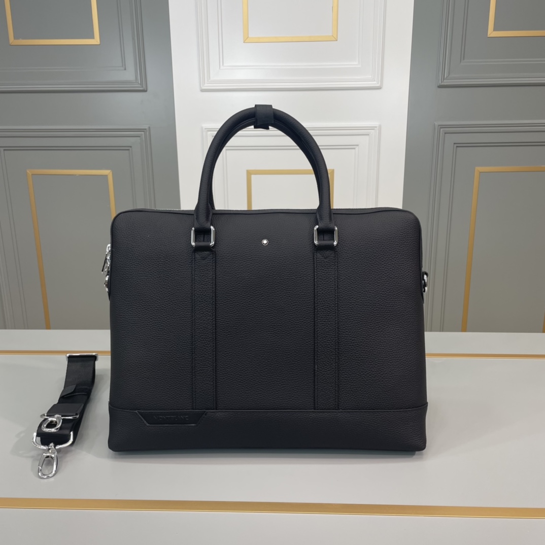 MontBlanc sacs Porte-Documents Noir Hommes Cuir de vache Peu importe