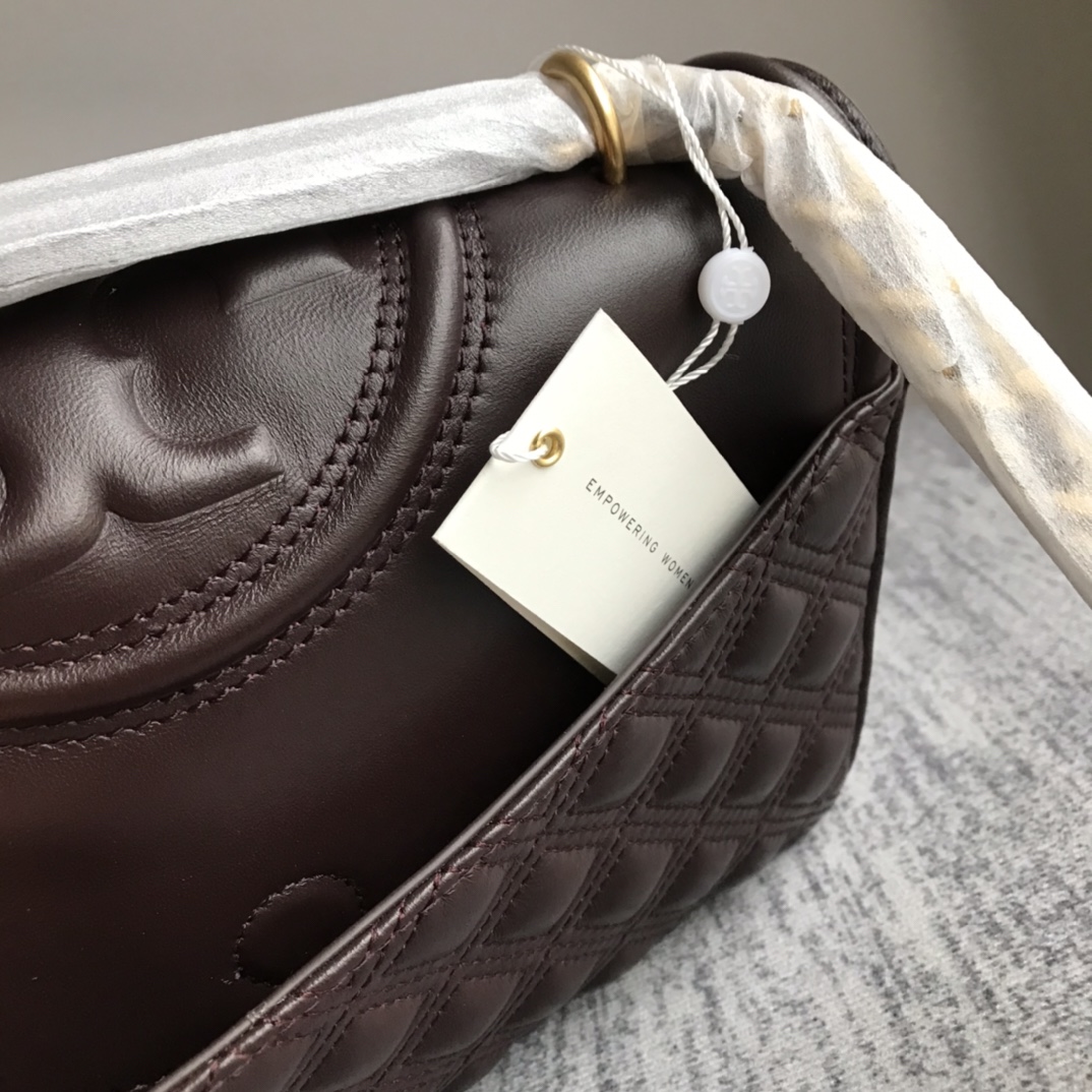 Tory Burch ～新款大号酒红色Tory Burch新版 Fleming