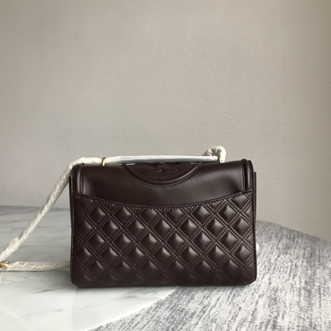 Tory Burch ～新款大号酒红色Tory Burch新版 Fleming