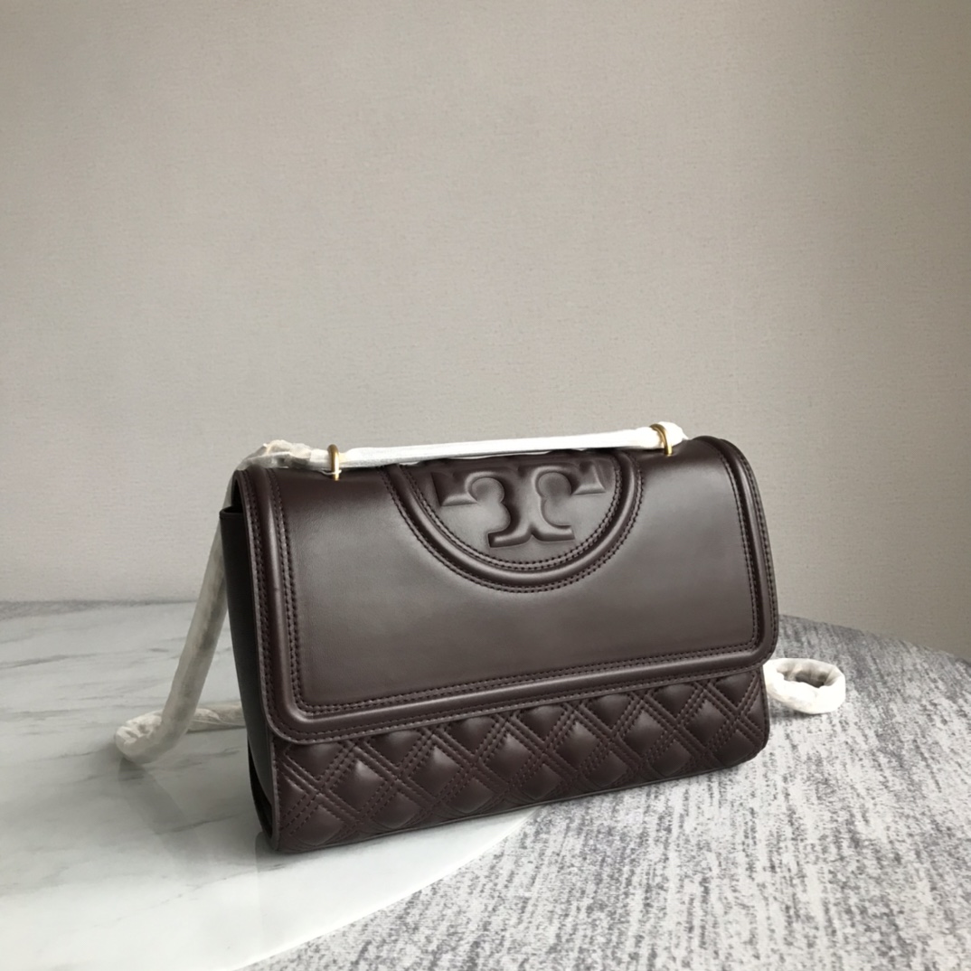 Tory Burch ～新款大号酒红色Tory Burch新版 Fleming