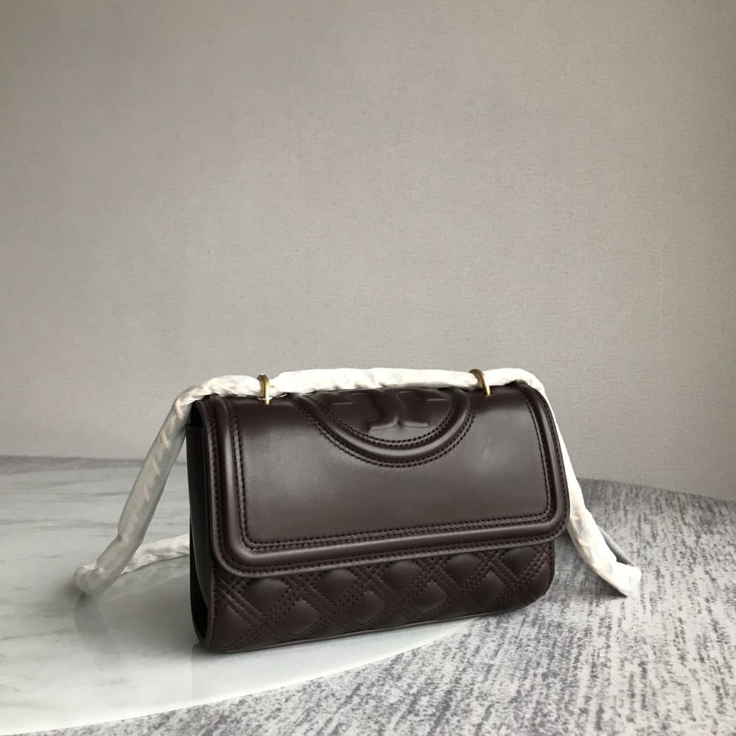 Tory Burch ～新款小号酒红色tory burch新升级版本 Fleming