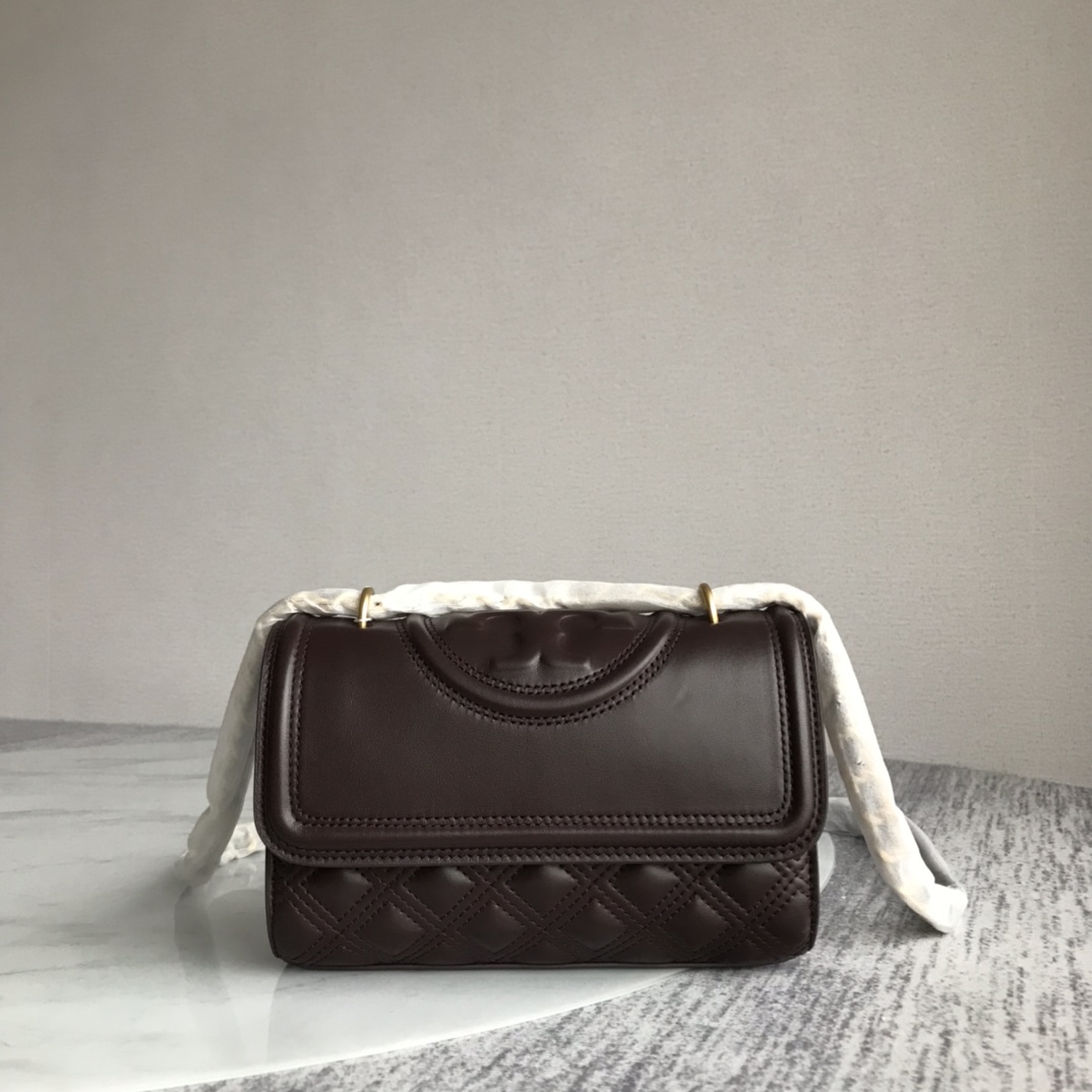 Tory Burch ～新款小号酒红色tory burch新升级版本 Fleming