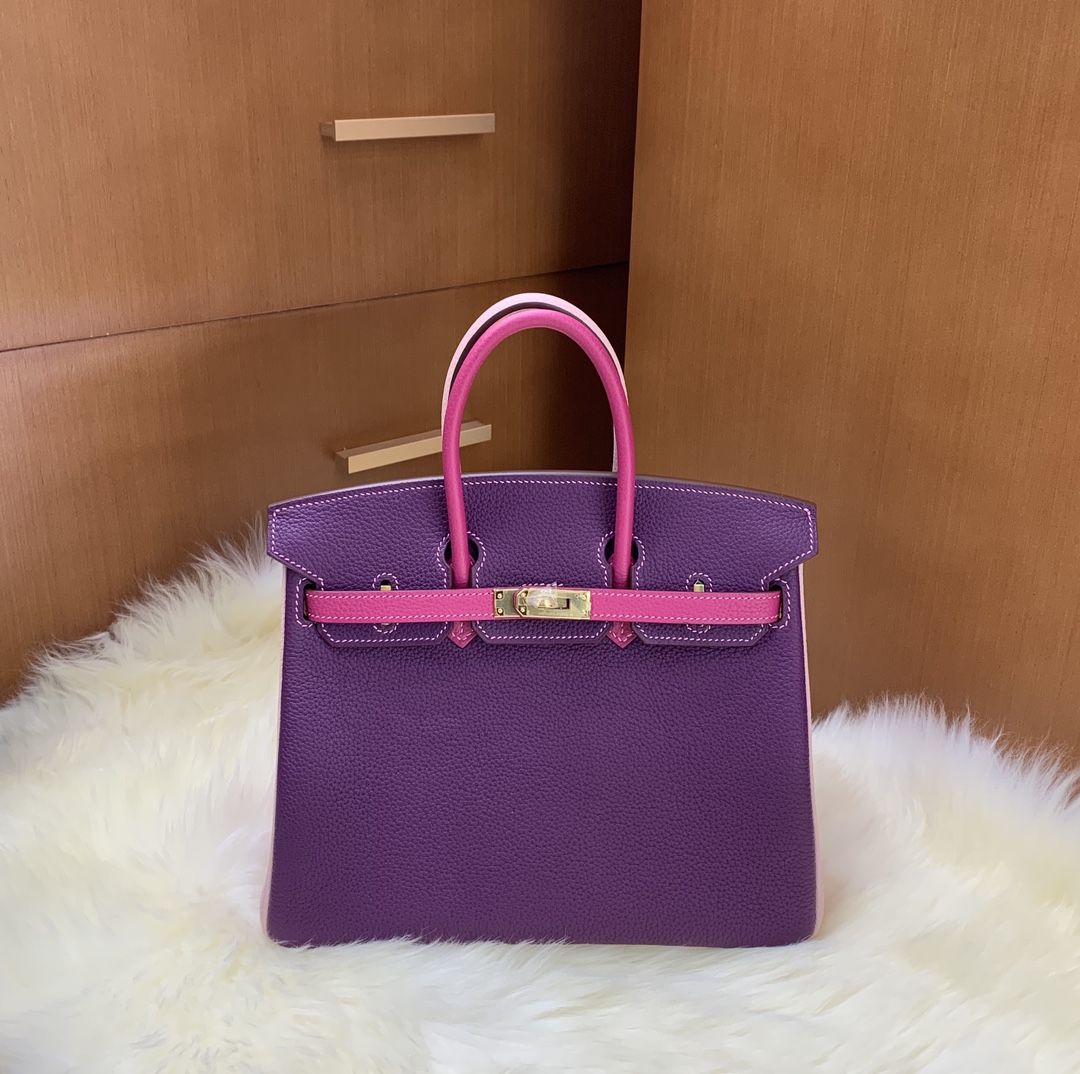 NO:700520,Birkin 25cm togo sea anemone purple rose red 3Q pink gold buckle, Hermes, hermes, Hermes,19860909Birkin 25cm togo 海葵紫玫红3Q粉 金扣,爱马仕,hermes,Hermes,,Bag