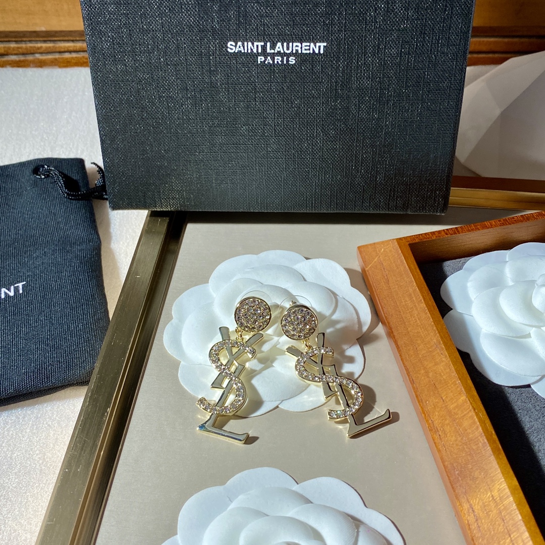 Yves Saint Laurent Jewelry Earring Gold Fashion