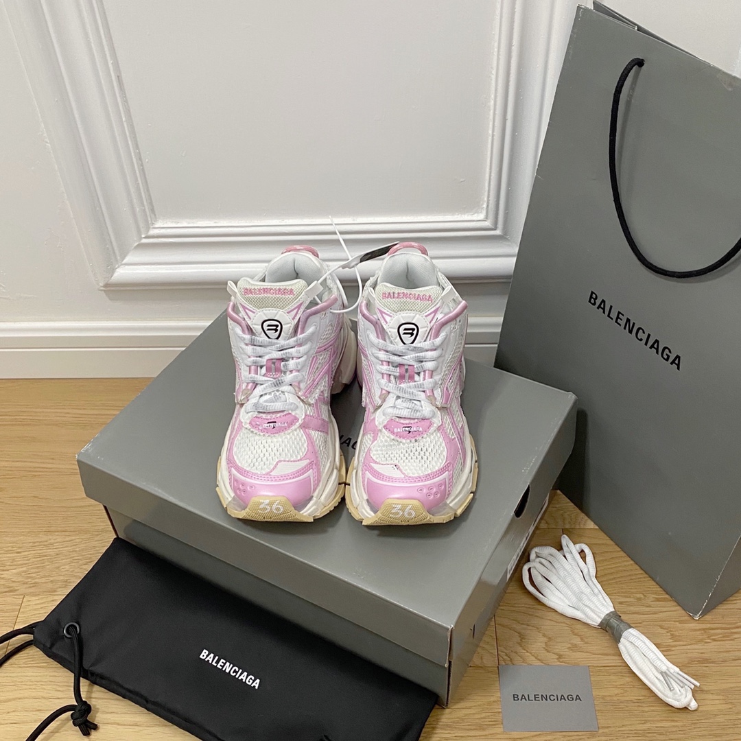 Polvo blanco BALENCIAGA · Balenciaga 2021ss nuevo Runner séptima generación 7.0 zapatillas retro desgastadas zapatos pa…
