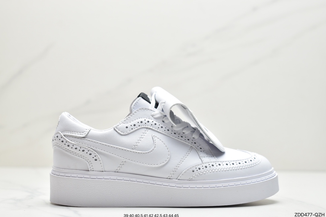 Quan Zhilong PEACEMINUSONE x /NIKE Kwondo 1 pure white fashion men's and women's all-match board shoes couple casual shoes DH2482-100