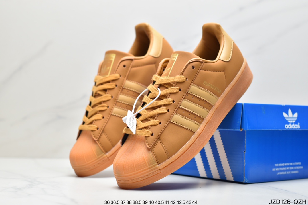 Adidas Originals Superstar Shell Head Classic Versatile Casual Sneakers GW6228