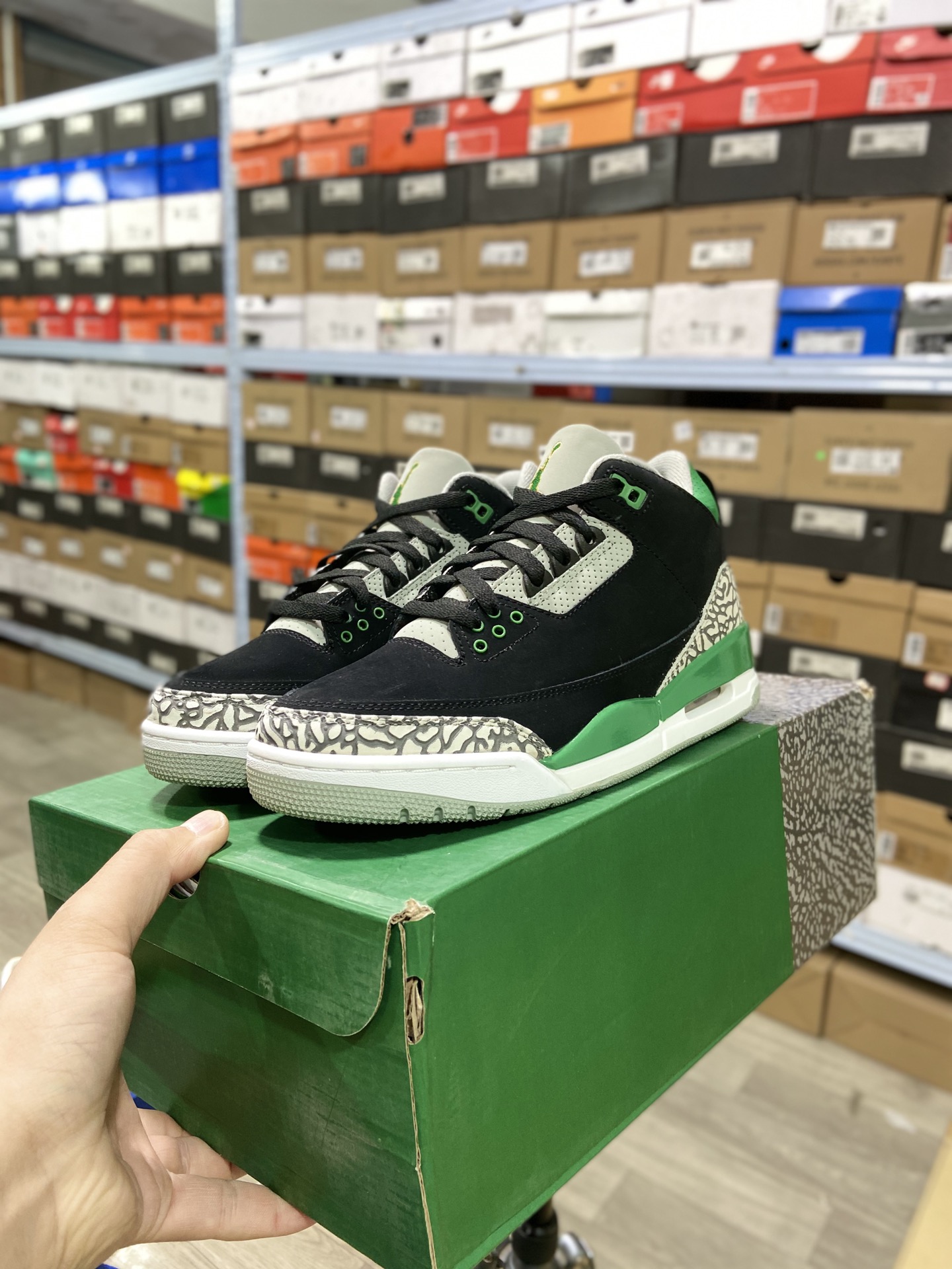 480高版本 乔丹Air Jordan 3 Retro Racer Blue 黑绿，松绿色，水泥灰和白色配色 CT8532-030