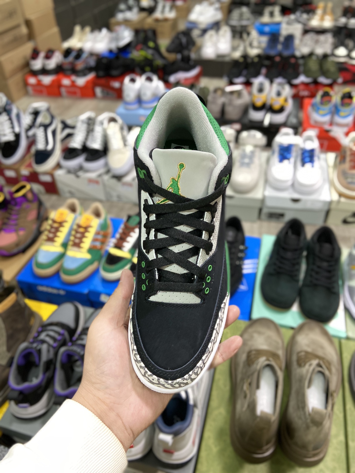 480高版本 乔丹Air Jordan 3 Retro Racer Blue 黑绿，松绿色，水泥灰和白色配色 CT8532-030