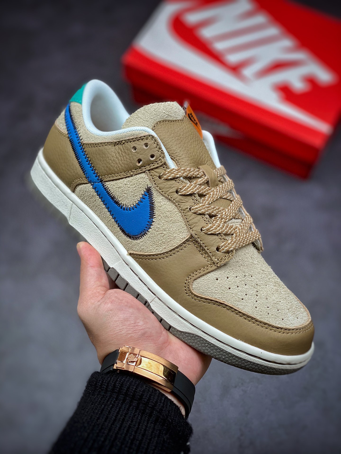 260 Nike SB Zoom Dunk Low 棕色蓝勾 经典百搭休闲运动板鞋DO6712-200