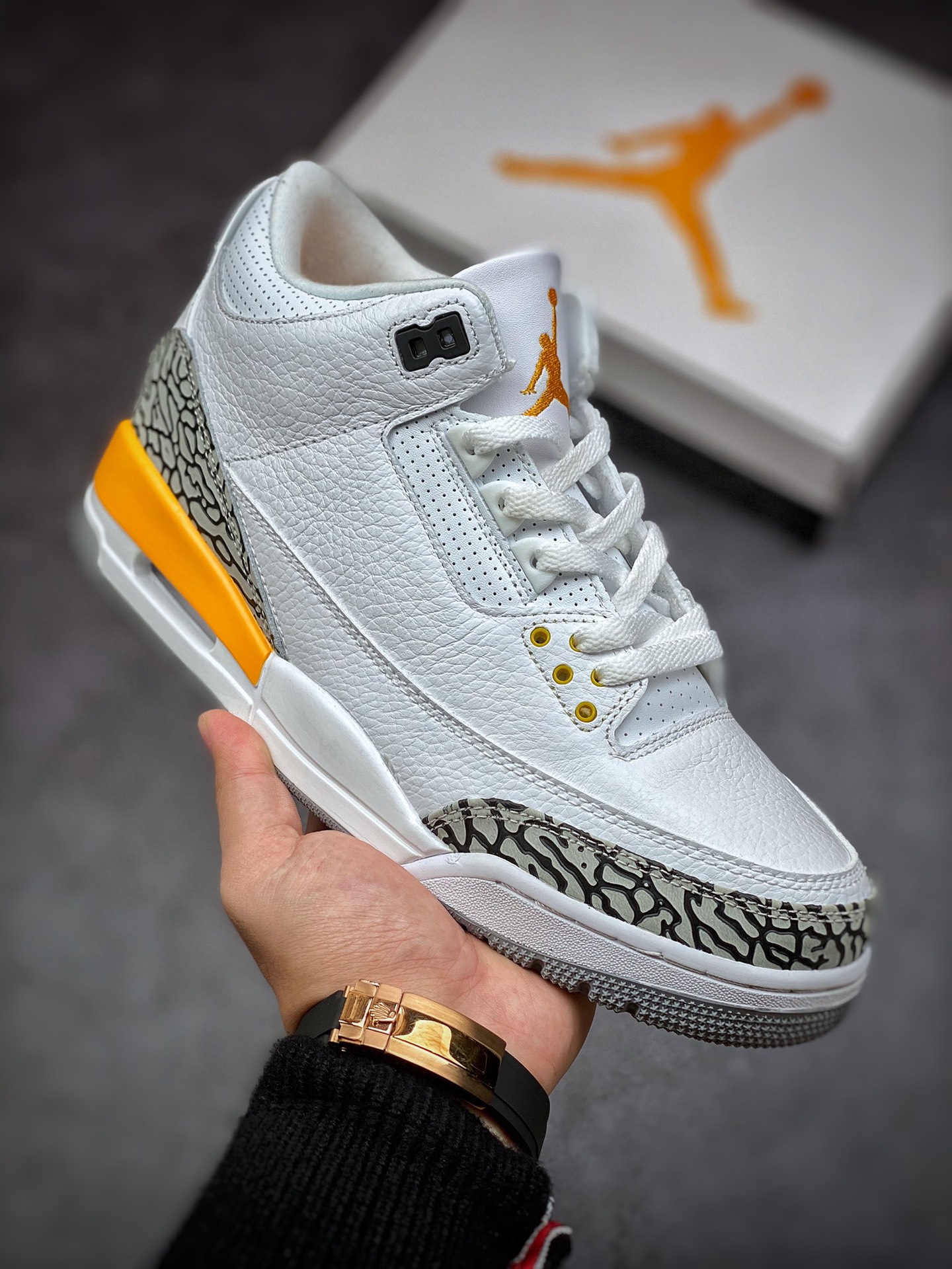 240 Air Jordan 3 Retro“LaserOrange” 白橙 湖人 CK9246-108