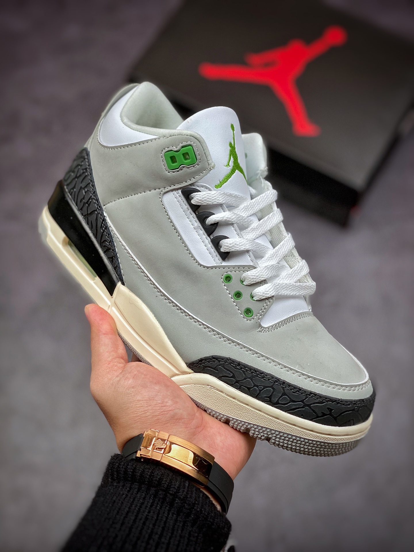 240 Air Jordan 3 Retro“Chlorophyll” 叶绿素/灰绿手稿 136064-006