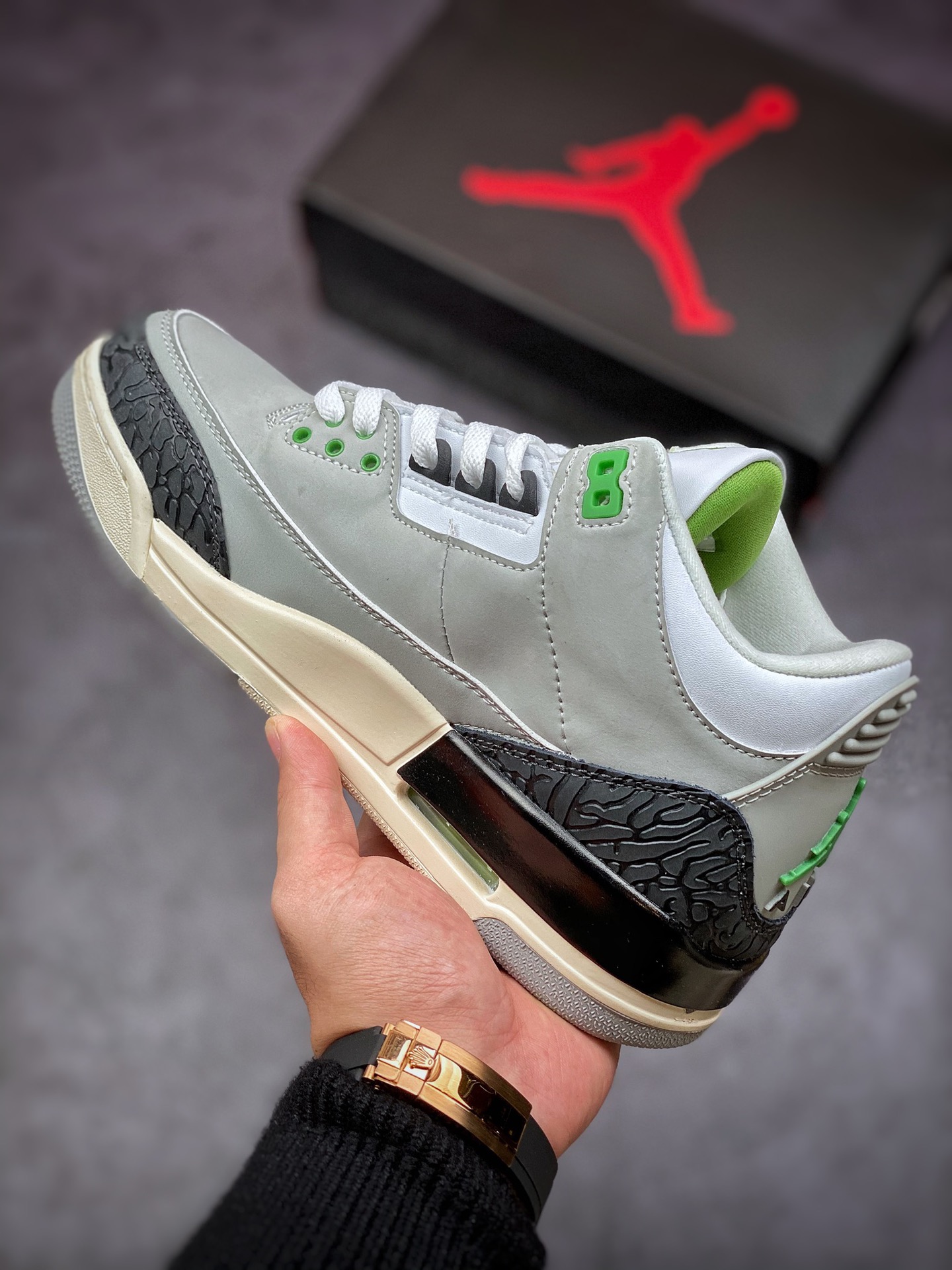 240 Air Jordan 3 Retro“Chlorophyll” 叶绿素/灰绿手稿 136064-006