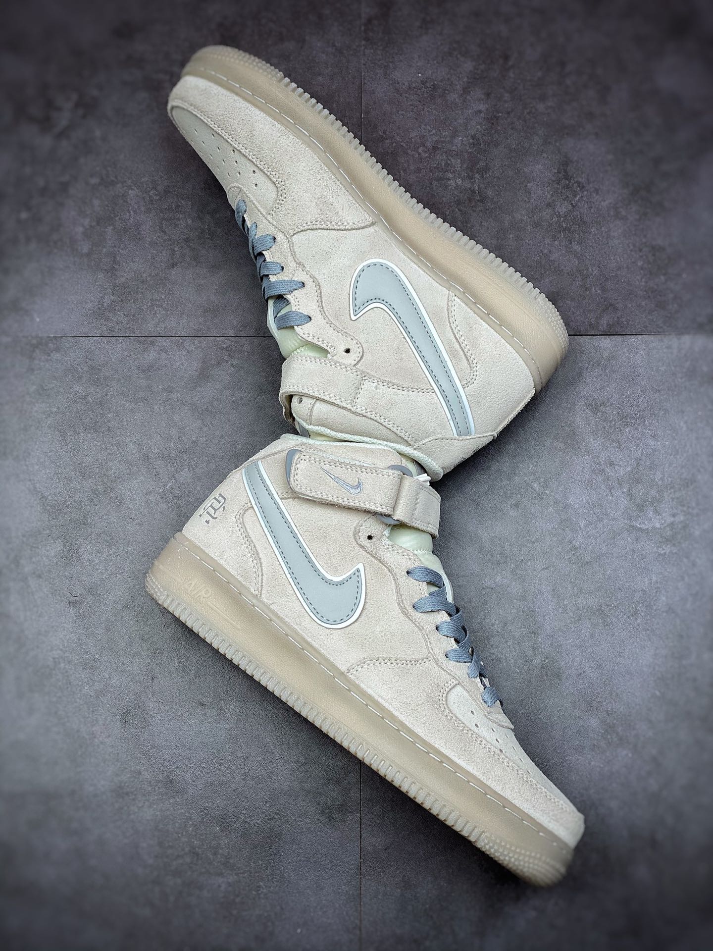 260 Nike Air Force 1 Mid 07 冠军联名 灰色 3M反光版 GB0902-112