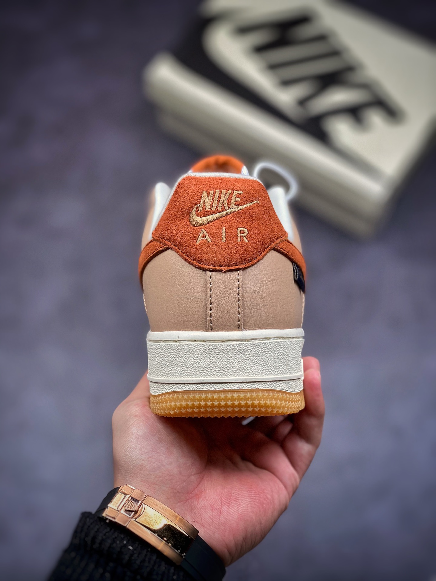 240 Nike Air Force 1 Low 07 卡其橙 彩虹 生胶底CW2288-686