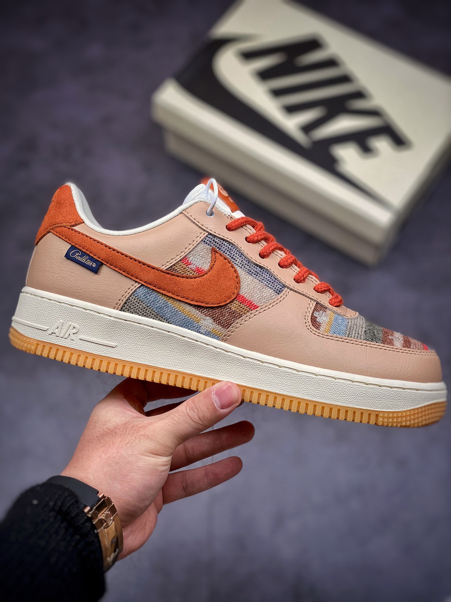 240 Nike Air Force 1 Low 07 卡其橙 彩虹 生胶底CW2288-686