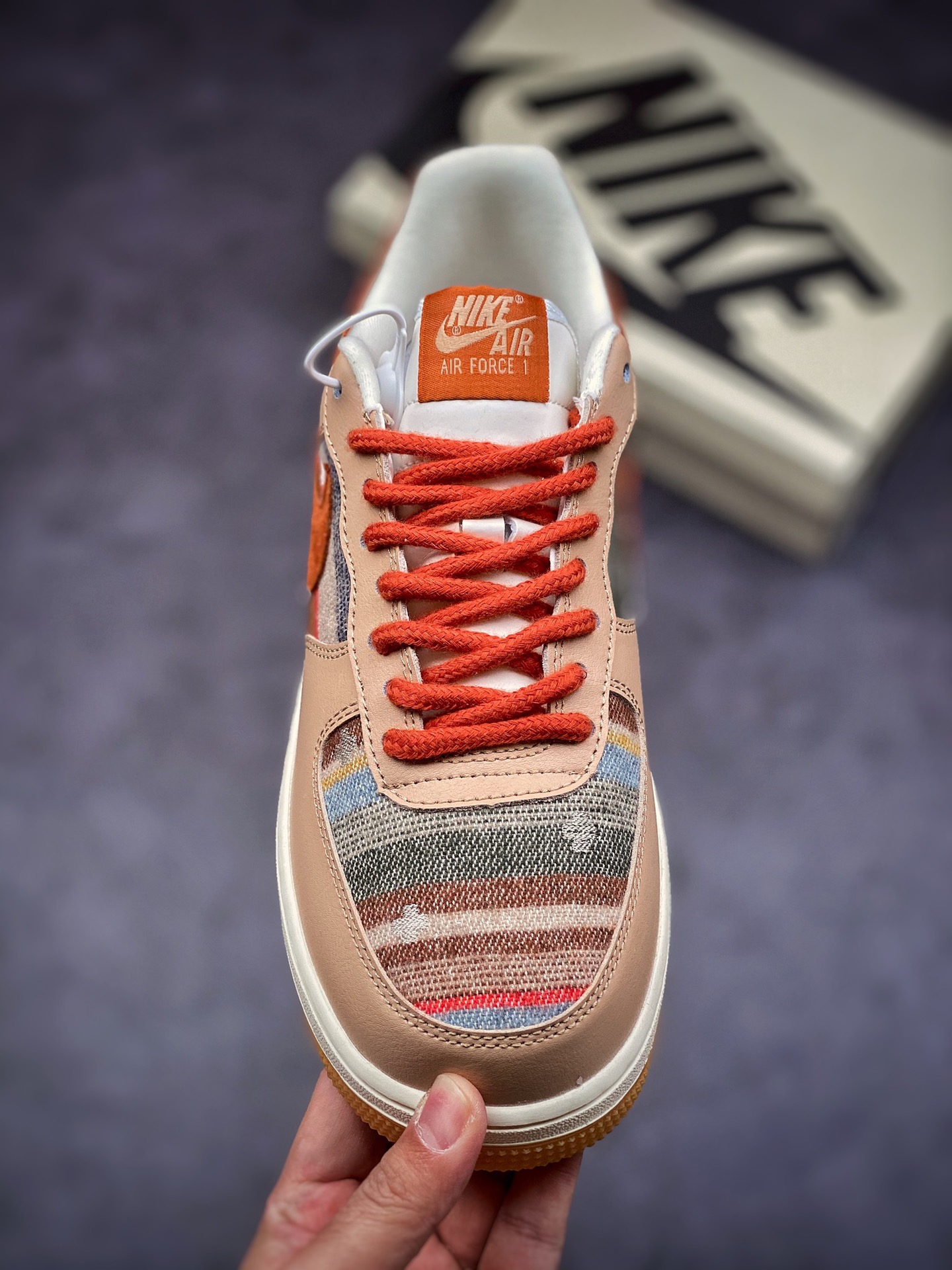 240 Nike Air Force 1 Low 07 卡其橙 彩虹 生胶底CW2288-686