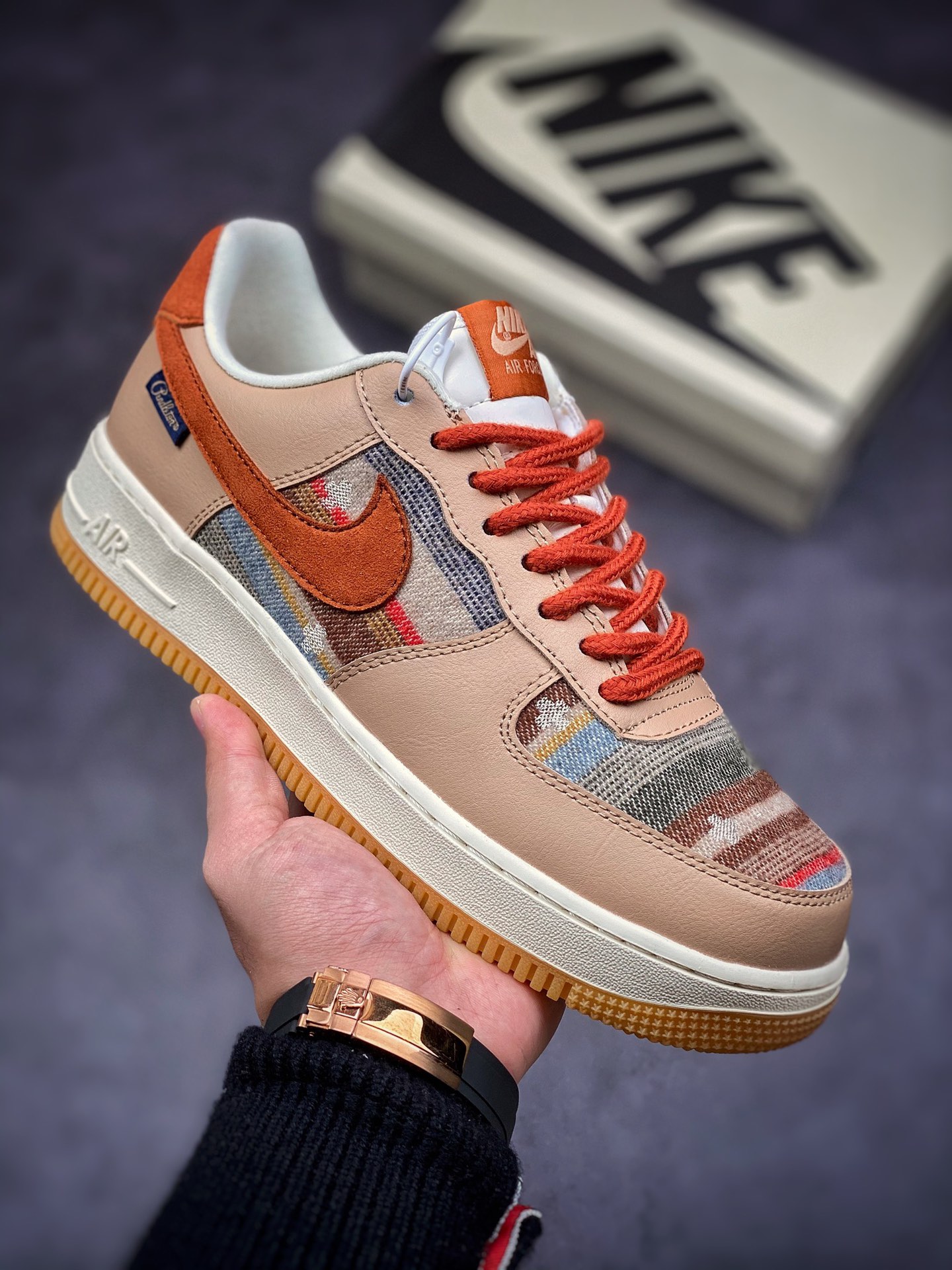 240 Nike Air Force 1 Low 07 卡其橙 彩虹 生胶底CW2288-686