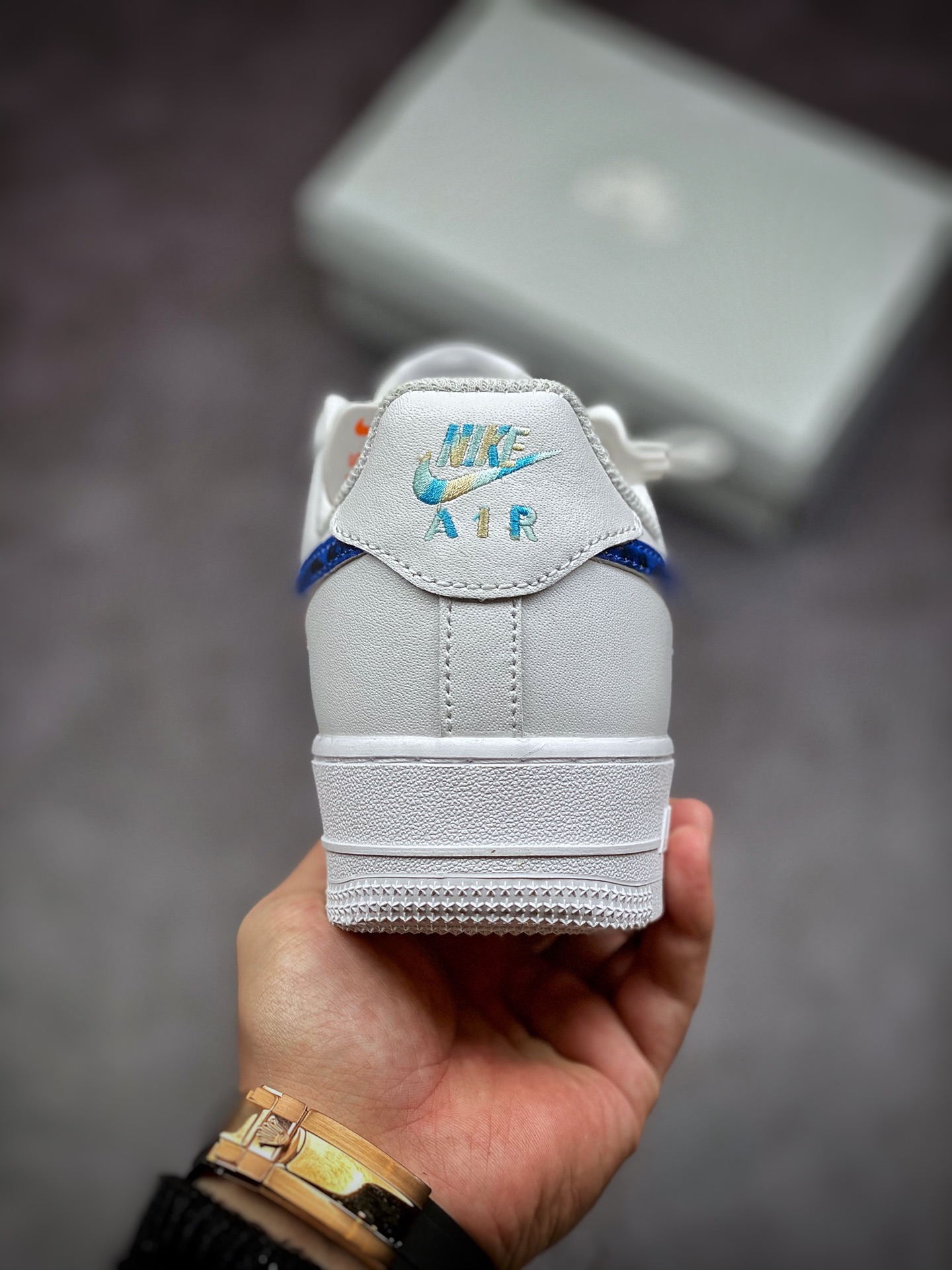 200 Nike Air Force 1 Low 07 皮革白蓝水彩夜景涂鸦 314192-117