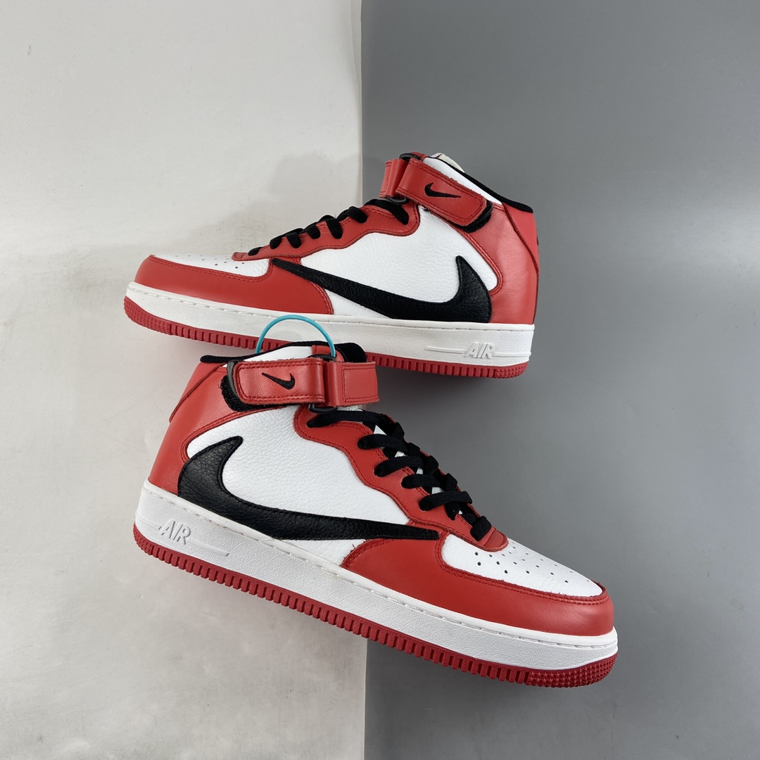 NIKE Air Force 1'07 Mid Chicago Color Shoes 804609-160