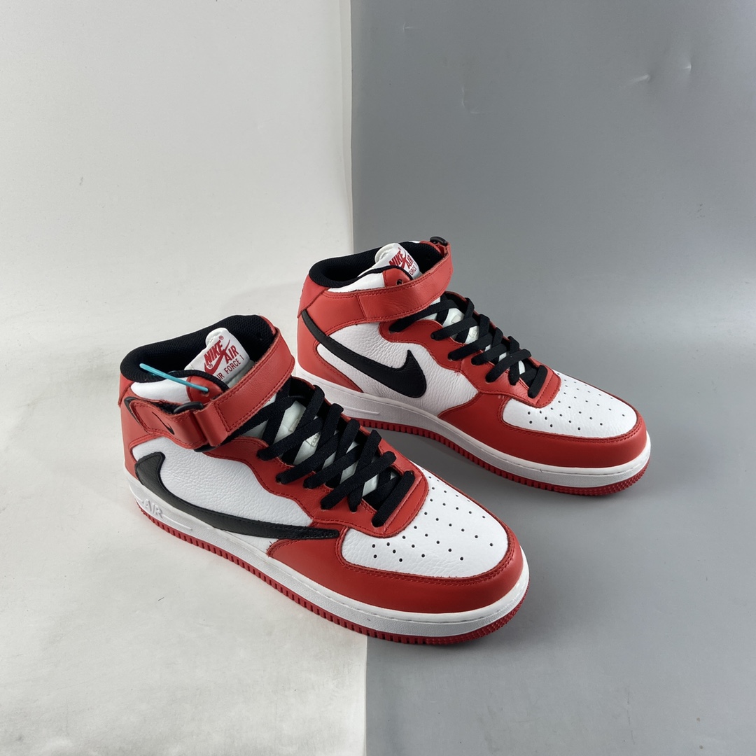 NIKE Air Force 1'07 Mid Chicago Color Shoes 804609-160