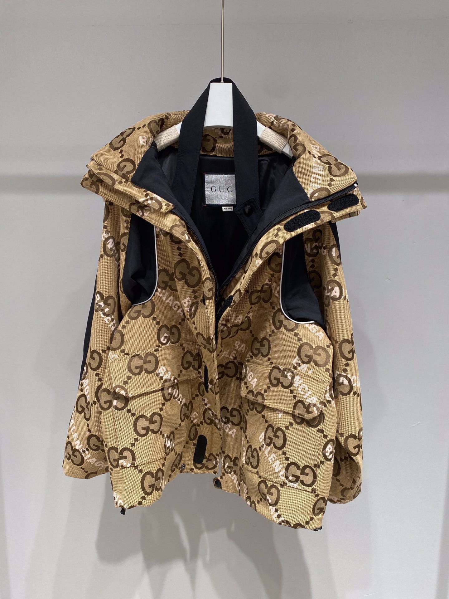 Gucci x Balenciaga The Hacker Project Jumbo GG Jacket BeigeEbony Size  38  eBay