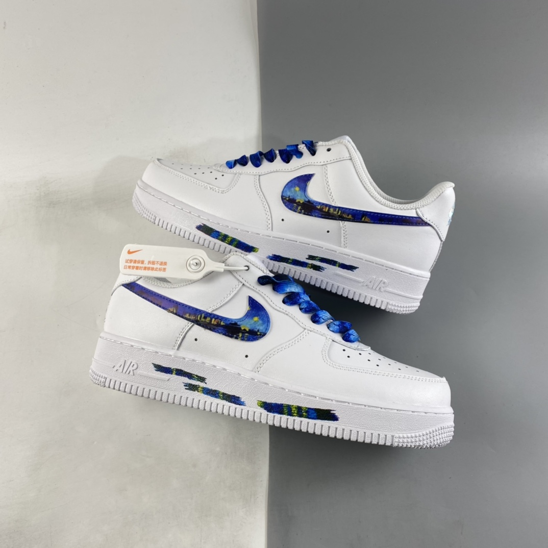 NIKE Air Force 1'07 Lx Painted Graffiti Air Force One White and Blue Low-Top Sneakers 314192-117-Top High Quatity Cheap Sneakers Fashion Clothing Clothes Bags handbags Shoes of all Brand wholesale With The best Quality And Beautiful Price from China Factory Chinese suppliers wholesaler seller NIKE Air Force 1'07 Lx Painted Graffiti Air Force One White and Blue Low-Top Sneakers 314192-117