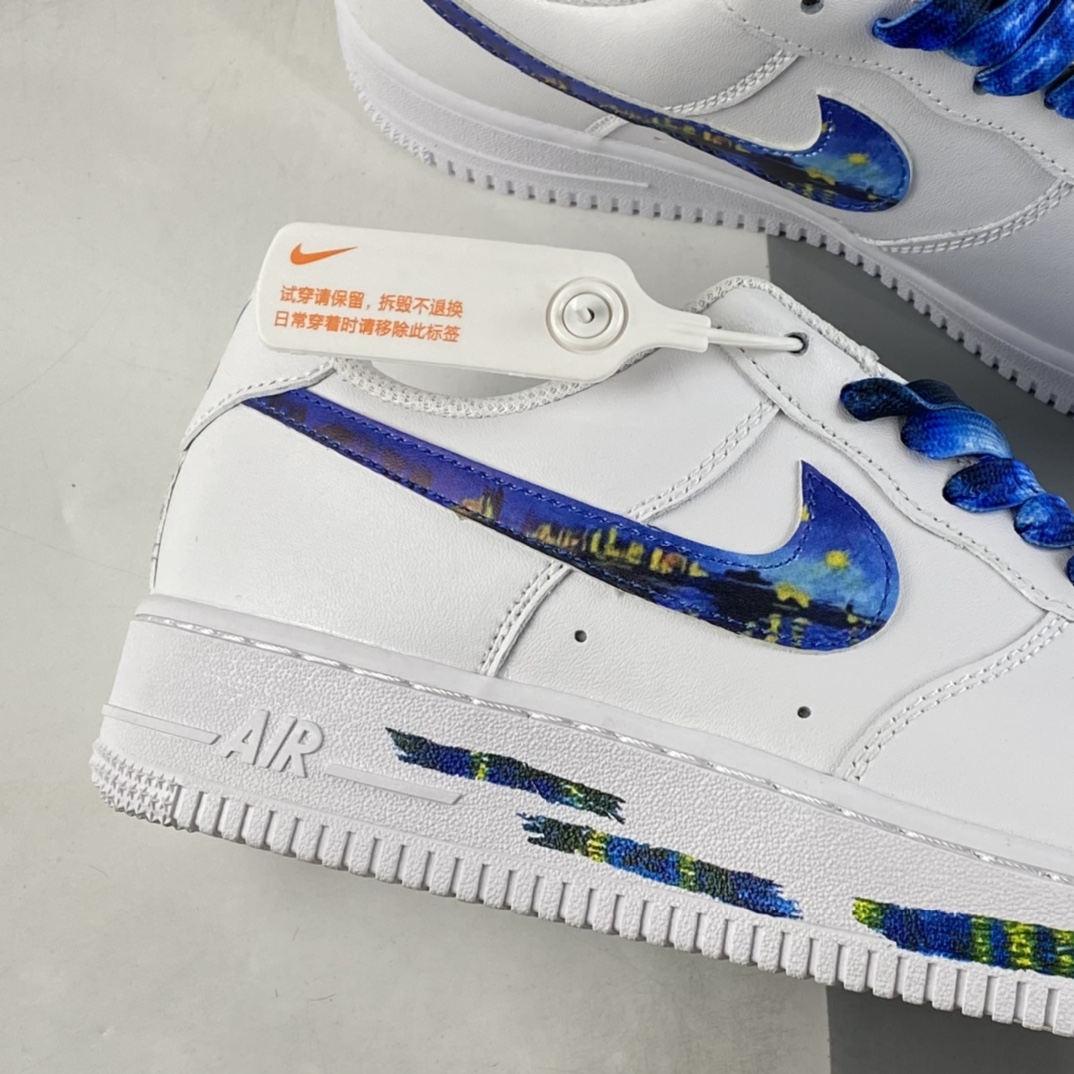 NIKE Air Force 1'07 Lx Painted Graffiti Air Force One White and Blue Low-Top Sneakers 314192-117-Top High Quatity Cheap Sneakers Fashion Clothing Clothes Bags handbags Shoes of all Brand wholesale With The best Quality And Beautiful Price from China Factory Chinese suppliers wholesaler seller NIKE Air Force 1'07 Lx Painted Graffiti Air Force One White and Blue Low-Top Sneakers 314192-117