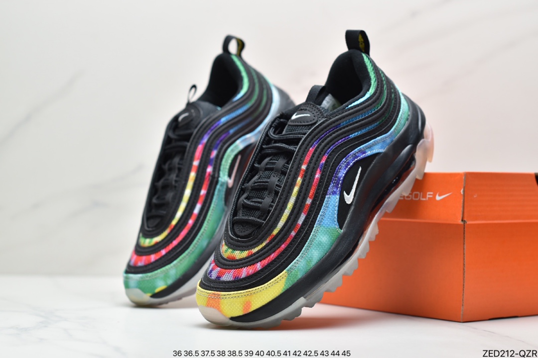 NIKE Golf Air Max 97G Bullet Original Golf Shoes Classic Crossover Men's and Women's Shoes Unisex Sneakers CK1219-001-Top High Quatity Cheap Sneakers Fashion Clothing Clothes Bags handbags Shoes of all Brand wholesale With The best Quality And Beautiful Price from China Factory Chinese suppliers wholesaler seller NIKE Golf Air Max 97G Bullet Original Golf Shoes Classic Crossover Men's and Women's Shoes Unisex Sneakers CK1219-001