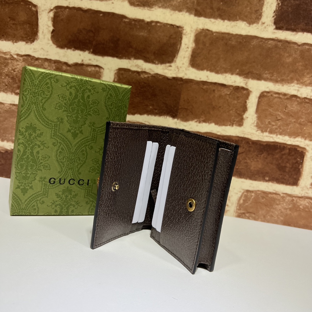 GUCCI古驰饰超级双G图案Gucci Diana竹节卡片夹658244