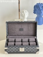 Louis Vuitton Watch Box Buy High Quality Cheap Hot Replica
 Black Grid Grey Monogram Canvas M48194
