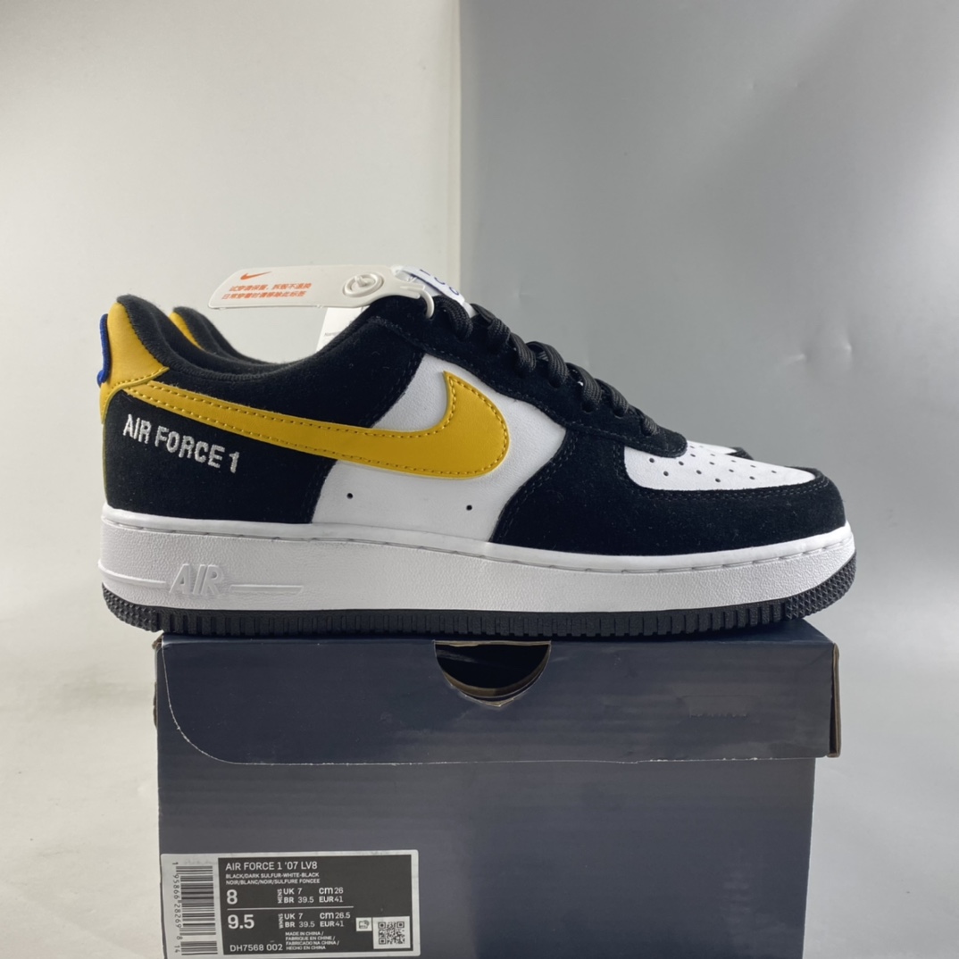 NIKE Air Force 1'07 Low Black and White Yellow Hook Air Force One Low Casual Sneakers DH7568-002-Top High Quatity Cheap Sneakers Fashion Clothing Clothes Bags handbags Shoes of all Brand wholesale With The best Quality And Beautiful Price from China Factory Chinese suppliers wholesaler seller NIKE Air Force 1'07 Low Black and White Yellow Hook Air Force One Low Casual Sneakers DH7568-002