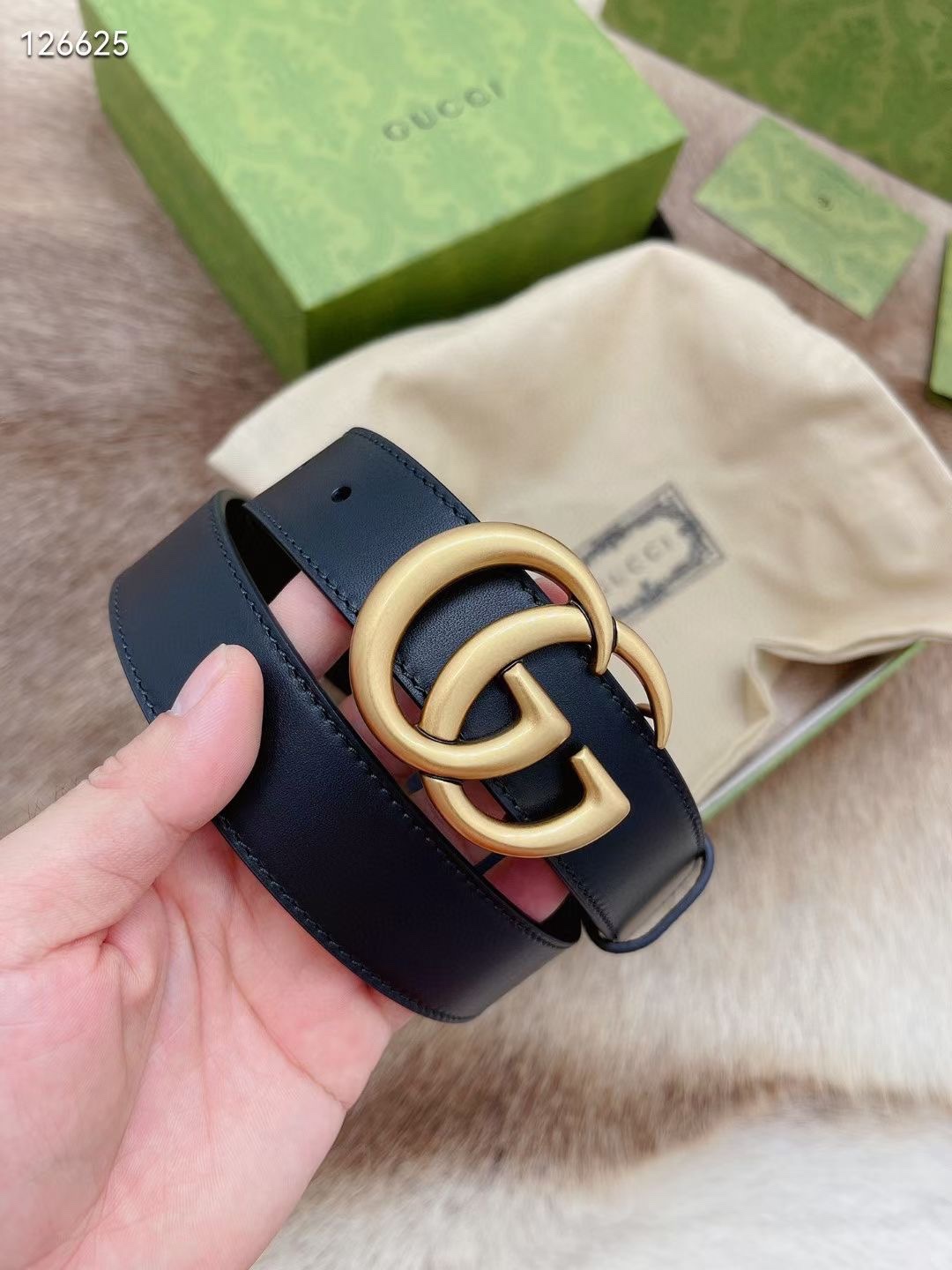 G.ucci双G专柜货3.0cm正版