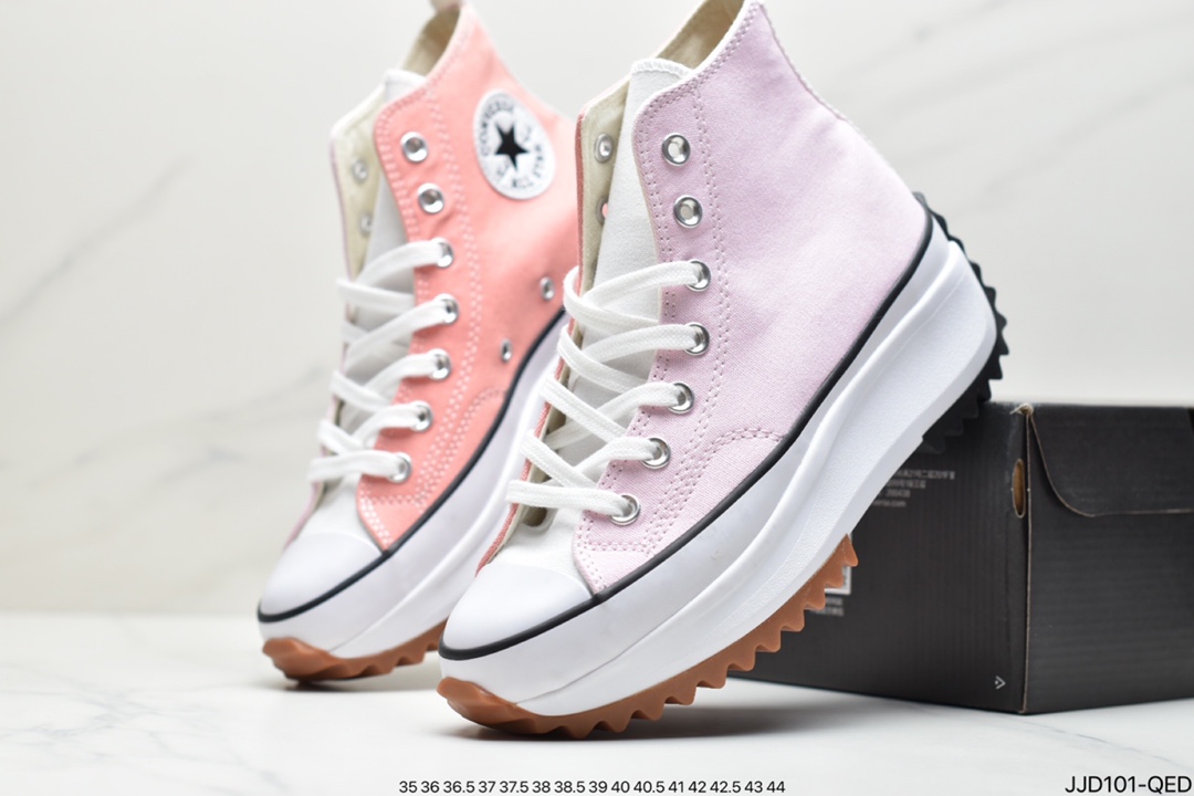 Converse chuck Run Star Hike Hi ”Light Pink/Peach” 1970 Super Loose Sneakers 170968C